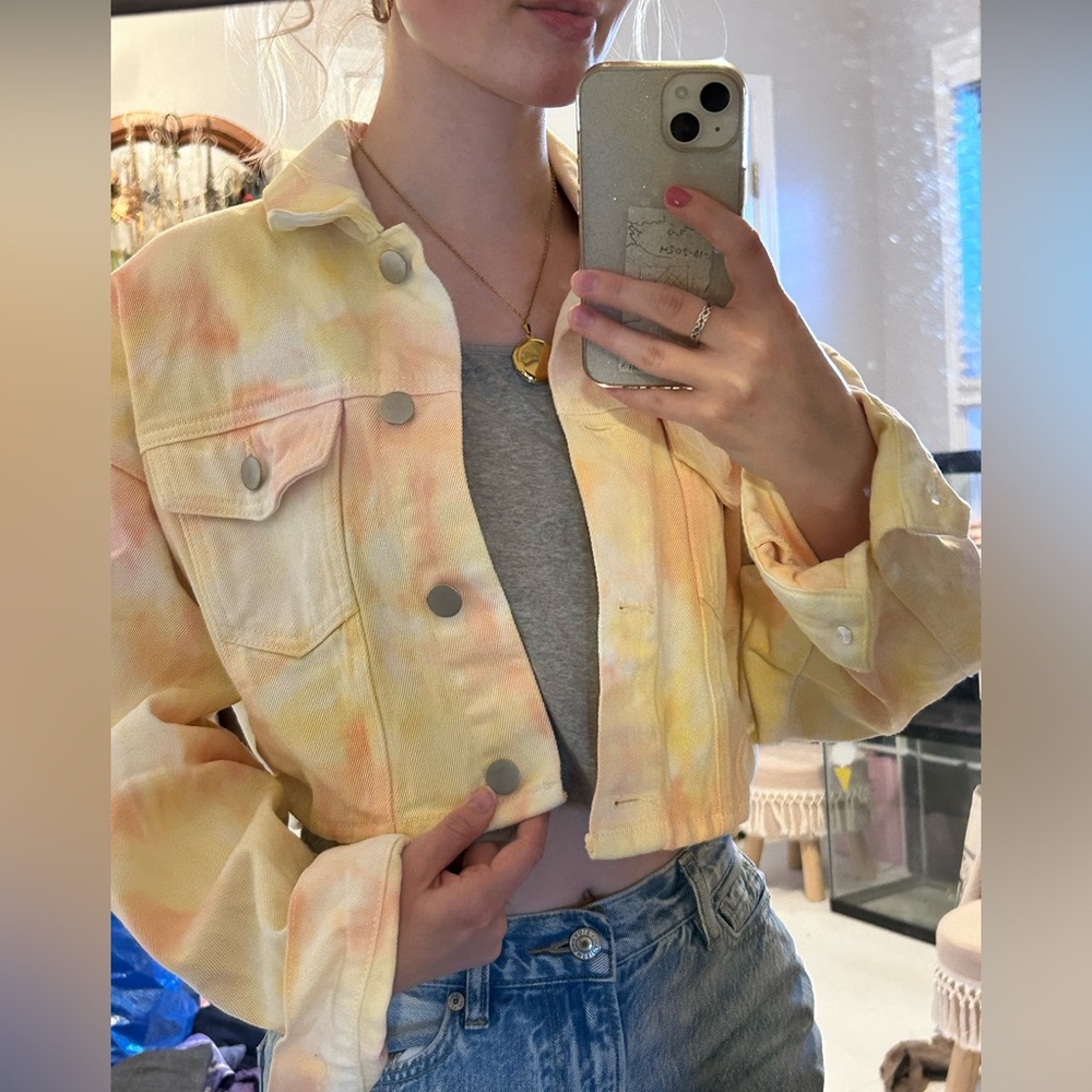 Women’s Jean jacket tie-dye summertime